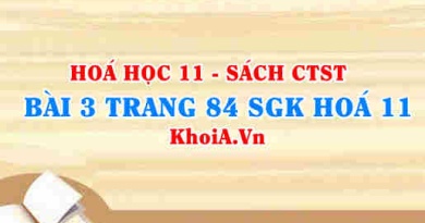 Bài 3 trang 84 SGK Hóa 11 Chân trời sáng tạo